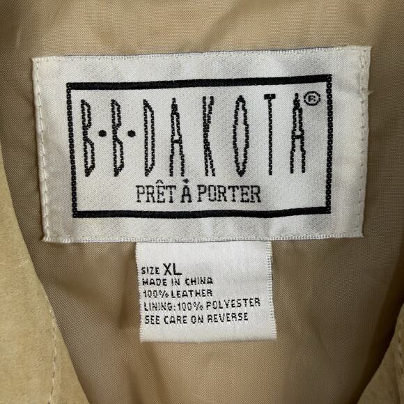 BB Dakota Camel Fringe Leather Jacket - Picture 5 of 14